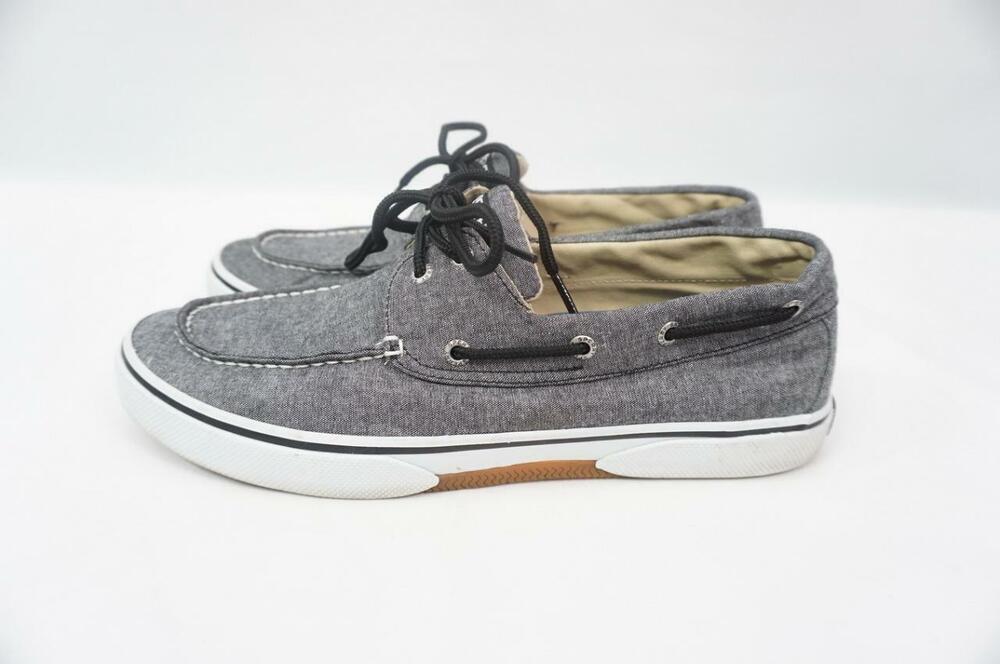 SPERRY TOP SIDER HALYARD MOC USED MEN 11 M CANVAS BOAT/DECK SHOES/SNEAKERS